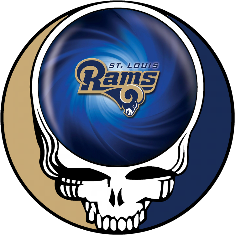 St. Louis Rams skull logo iron on transfers